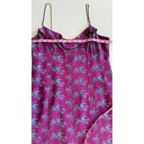 Nanette Lepore VINTAGE Y2K Silk Dress Sz 12P Rhinestone Straps - Picture 5 of 15